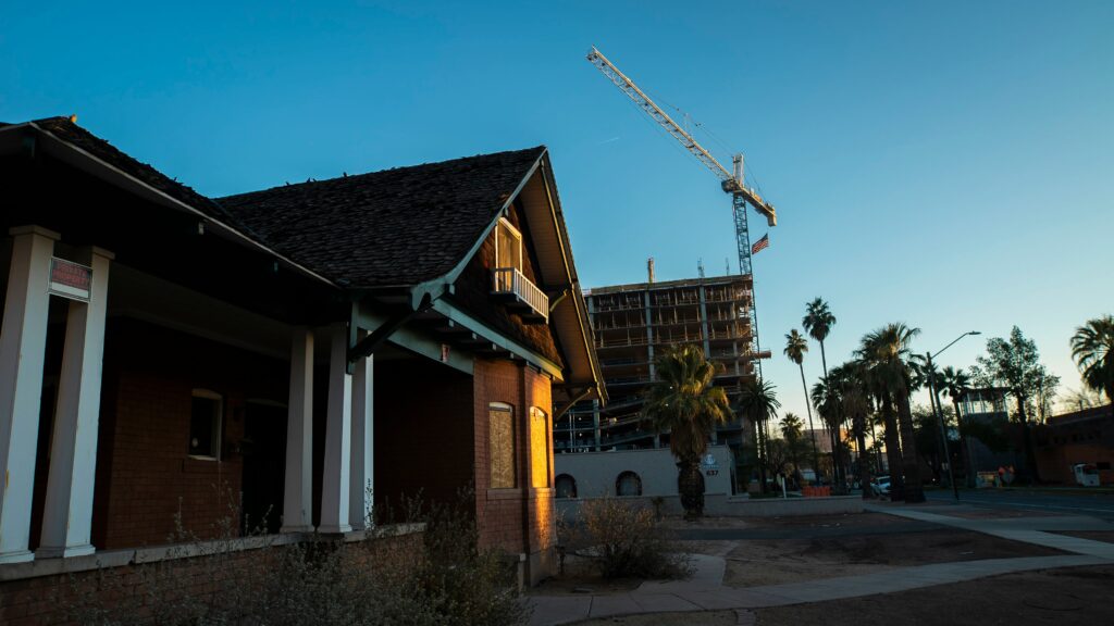 front of studio building in arizona